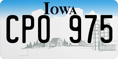IA license plate CPO975