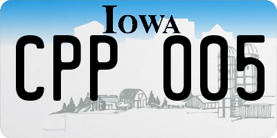 IA license plate CPP005