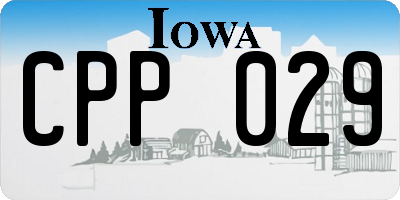 IA license plate CPP029
