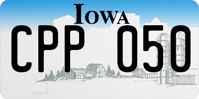 IA license plate CPP050