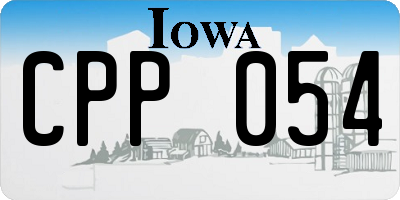 IA license plate CPP054