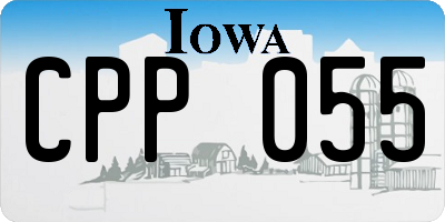 IA license plate CPP055