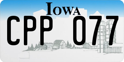 IA license plate CPP077