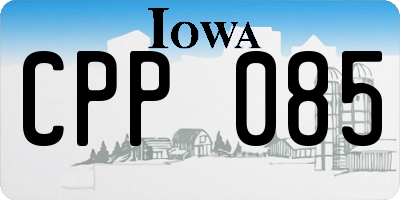 IA license plate CPP085
