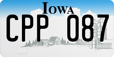 IA license plate CPP087