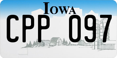 IA license plate CPP097