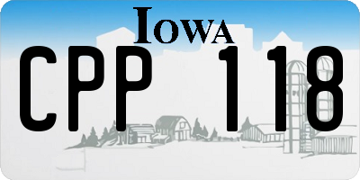 IA license plate CPP118