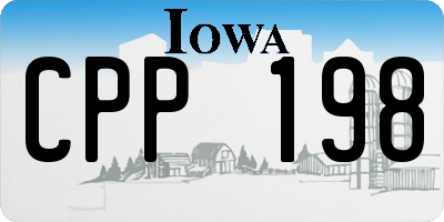 IA license plate CPP198