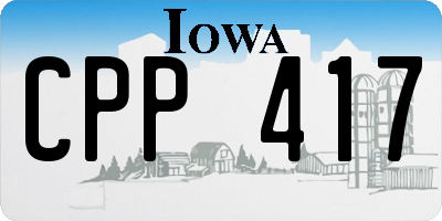 IA license plate CPP417