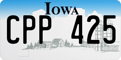 IA license plate CPP425