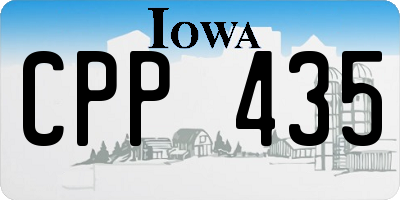 IA license plate CPP435