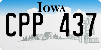 IA license plate CPP437