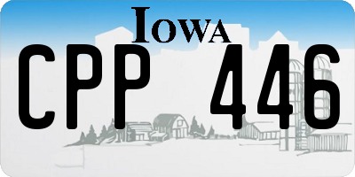 IA license plate CPP446