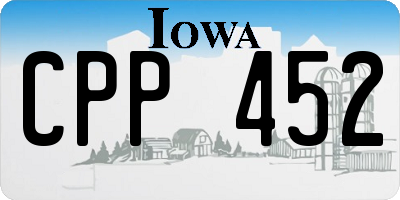 IA license plate CPP452