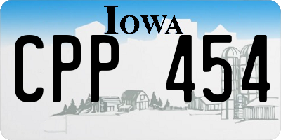 IA license plate CPP454