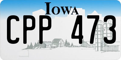 IA license plate CPP473