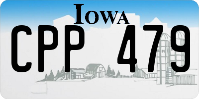 IA license plate CPP479