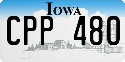 IA license plate CPP480