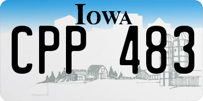 IA license plate CPP483
