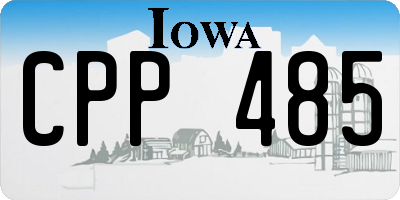 IA license plate CPP485