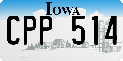 IA license plate CPP514