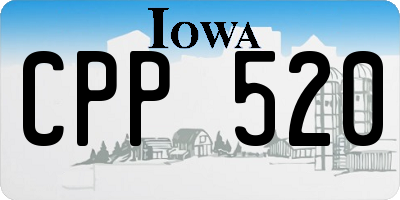 IA license plate CPP520