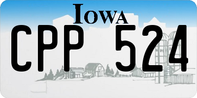 IA license plate CPP524