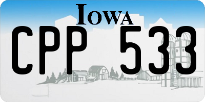 IA license plate CPP533