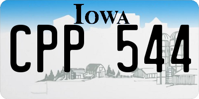 IA license plate CPP544