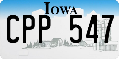 IA license plate CPP547