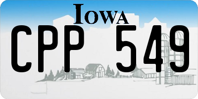 IA license plate CPP549