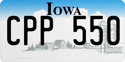 IA license plate CPP550