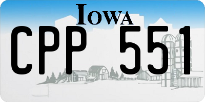 IA license plate CPP551
