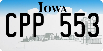 IA license plate CPP553