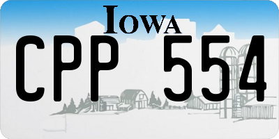 IA license plate CPP554