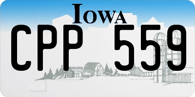 IA license plate CPP559