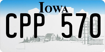 IA license plate CPP570