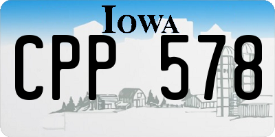 IA license plate CPP578