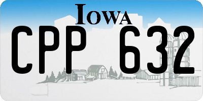 IA license plate CPP632