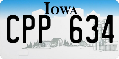 IA license plate CPP634