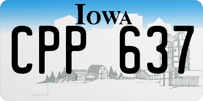 IA license plate CPP637