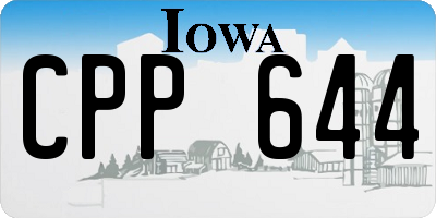 IA license plate CPP644