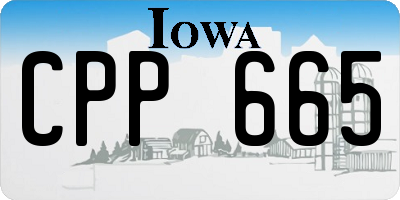 IA license plate CPP665