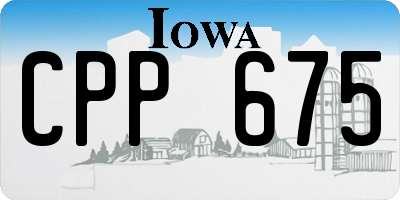IA license plate CPP675
