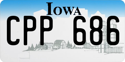 IA license plate CPP686