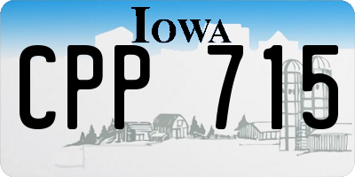 IA license plate CPP715