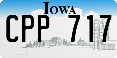 IA license plate CPP717