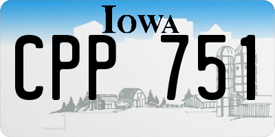 IA license plate CPP751