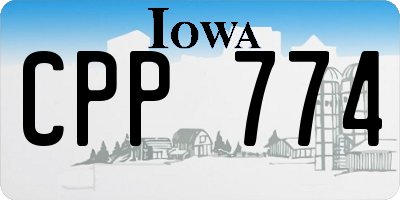 IA license plate CPP774