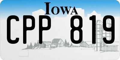 IA license plate CPP819